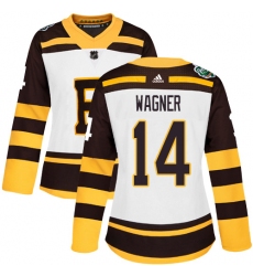 Women's Adidas Boston Bruins #14 Chris Wagner Authentic White 2019 Winter Classic NHL Jersey