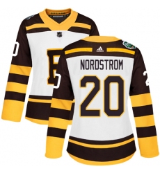 Women's Adidas Boston Bruins #20 Joakim Nordstrom Authentic White 2019 Winter Classic NHL Jersey