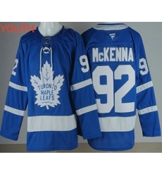 Youth Toronto Maple Leafs #92 Gavin McKenna Blue Authentitc Jersey
