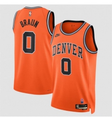 Men's Denver Nuggets #0 Christian Braun Orange 2026-27Classic Edition Stitched Basketball Jersey