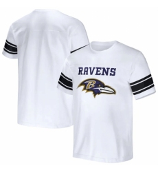 Men's Baltimore Ravens White X Darius Rucker Collection Football Striped T Shirt