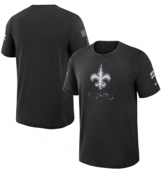 Men's New Orleans Saints Black 2026 Salute to Service Slub T-Shirt