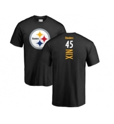 Football Pittsburgh Steelers #45 Roosevelt Nix Black Backer T-Shirt