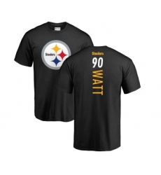 Football Pittsburgh Steelers #90 T. J. Watt Black Backer T-Shirt