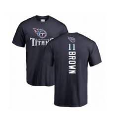 Football Tennessee Titans #11 A.J. Brown Navy Blue Backer T-Shirt