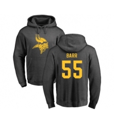 Football Minnesota Vikings #55 Anthony Barr Ash One Color Pullover Hoodie