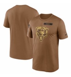 Men's Chicago Bears 2023 Brown Salute To Service Legend Performance T Shirt