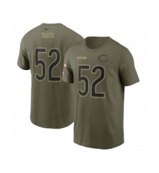 Men's Chicago Bears Khalil Mack Football Camo 2021 Salute To Service Name & Number T-Shirt