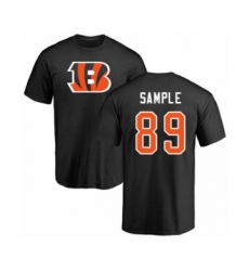Football Cincinnati Bengals #89 Drew Sample Black Name & Number Logo T-Shirt