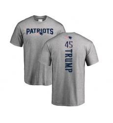 Football New England Patriots #45 Donald Trump Ash Backer T-Shirt