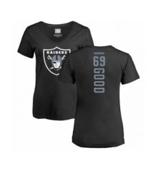 Football Women's Oakland Raiders #69 Denzelle Good Black Backer T-Shirt