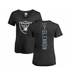 Football Women's Oakland Raiders #7 Mike Glennon Black Backer T-Shirt