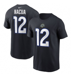 Men's Los Angeles Rams #12 Puka Nacua Black 2025 Rivalries Collection Player Name & Number T-Shirt