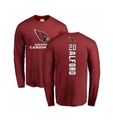 Football Arizona Cardinals #20 Robert Alford Maroon Backer Long Sleeve T-Shirt