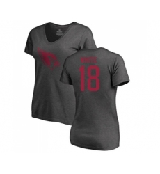 Football Women's Arizona Cardinals #18 Kevin White Ash One Color T-Shirt