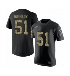 Philadelphia Eagles #51 Paul Worrilow Black Camo Salute to Service T-Shirt