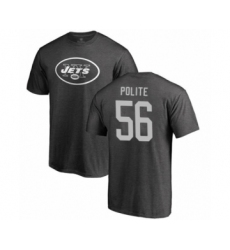 Football New York Jets #56 Jachai Polite Ash One Color T-Shirt