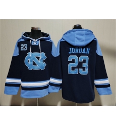 Men's North Carolina Tar Heels #23 Michael Jordan Ageless Must-Have Lace-Up Pullover Hoodie