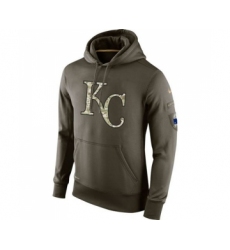 Men's Kansas City Royals Nike Olive Salute To Service KO Performance Hoodie