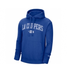 Men's Los Angeles Clippers 2021 Blue Heritage Essential Pullover Basketball Hoodie