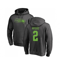 Football Seattle Seahawks #2 Jason Myers Ash One Color Pullover Hoodie