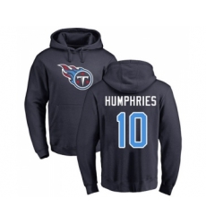 Football Tennessee Titans #10 Adam Humphries Navy Blue Name & Number Logo Pullover Hoodie