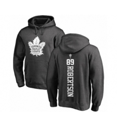 Hockey Toronto Maple Leafs #89 Nicholas Robertson Charcoal One Color Backer Pullover Hoodie