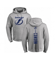 Hockey Tampa Bay Lightning #1 Mike Condon Ash Backer Pullover Hoodie