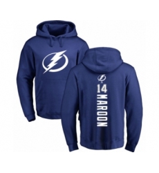 Hockey Tampa Bay Lightning #14 Patrick Maroon Royal Blue Backer Pullover Hoodie