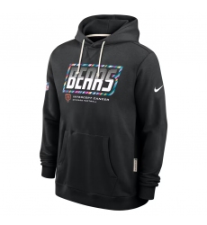 Men's Chicago Bears Black 2026 Crucial Catch Sideline Standard Issue Dri-FIT Pullover Hoodie
