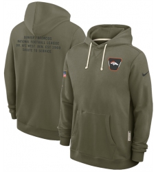 Men's Denver Broncos Olive 2025 Salute to Service Pullover Hoodie