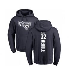 Football Los Angeles Rams #32 Eric Weddle Navy Blue Backer Pullover Hoodie