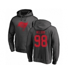 Football Tampa Bay Buccaneers #98 Anthony Nelson Ash One Color Pullover Hoodie