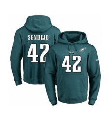 Football Men's Philadelphia Eagles #42 Andrew Sendejo Green Name & Number Pullover Hoodie
