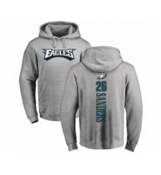 Philadelphia Eagles #26 Miles Sanders Ash Backer Pullover Hoodie