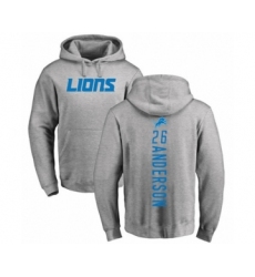 Football Detroit Lions #26 C.J. Anderson Ash Backer Pullover Hoodie