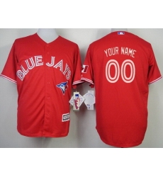 Men's Toronto Blue Jays Majestic Scarlet Flex Base Authentic Collection Custom Jersey