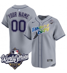 Men's Tampa Bay Rays Active Player Custom Grey 2026 World Series Limited Stitched Baseball Jersey