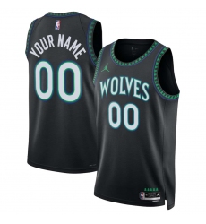 Men's Minnesota Timberwolves Active Player Custom Black 2026-27 Statement Swingman Edition Stitched Basketball Jersey
