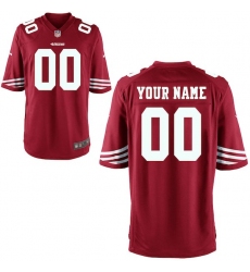 Men's San Francisco 49ers Nike Scarlet Custom Game Jersey