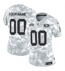 Women's San Francisco 49ers Active Player Custom 2024 F.U.S.E Arctic Camo Salute To Service Limited Stitched Jersey(Run Small)