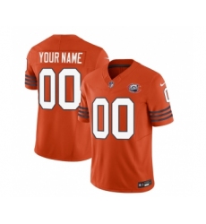 Men's Chicago Bears Active Player Custom 2023 F.U.S.E. Orange Throwback Limited Football Stitched Jersey