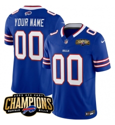 Men's Buffalo Bills Active Player Custom Blue 2023 F.U.S.E. AFC East Champions Ptach Football Stitched Jersey