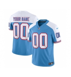 Men's Nike Tennessee Titans Active Player Custom Blue White 2023 F.U.S.E. Vapor Limited Throwback Football Stitched Jersey