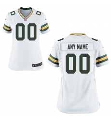 Women's Green Bay Packers Nike White Custom Game Jersey