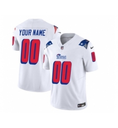 Men's Nike New England Patriots Active Player Custom White 2023 F.U.S.E. Throwback Limited Football Stitched Jersey