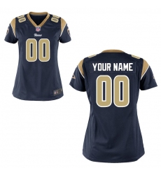 Women's Los Angeles Rams Nike Navy Blue Custom Game Jersey