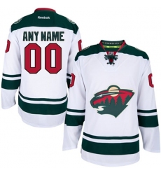 Women's Reebok Minnesota Wild Customized Premier White Away NHL Jersey