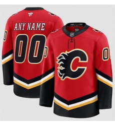 Men's Calgary Flames Custom Red 2026 Alternate Stitched Hockey Jersey