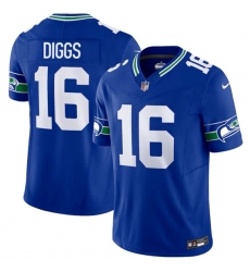 Men's Seattle Seahawks #16 Trevon Diggs Royal 2025 F.U.S.E Throwback Vapor Limited Football Stitched Jersey